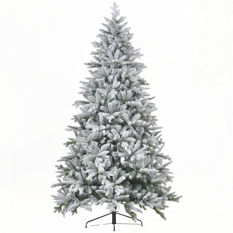8ft Snow Flocked Artificial Christmas Tree, 7.9' H
