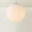 Metropolis Glass Round Pendant Shade in White