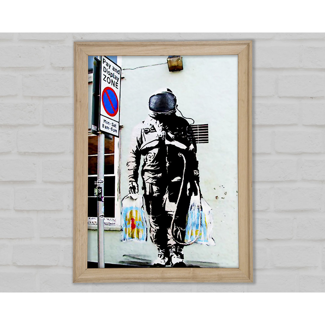 Gerahmtes Leinwandbild Shopping Bag Soldier