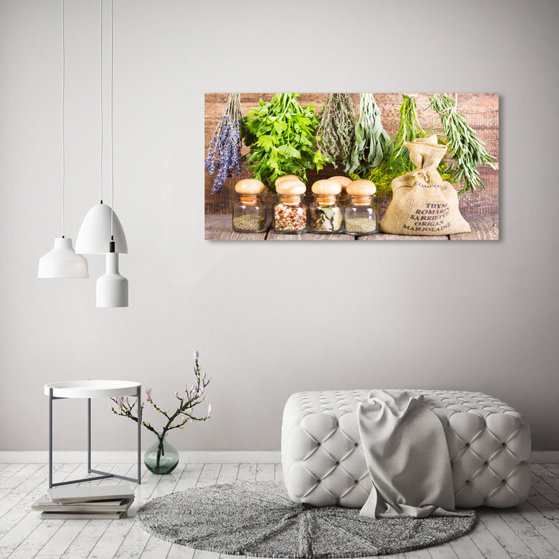 Herbs On A String - Wrapped Canvas Print