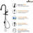 Pull Down Single Handle Kitchen Faucet with Sprayer and Deck Plate-215106643