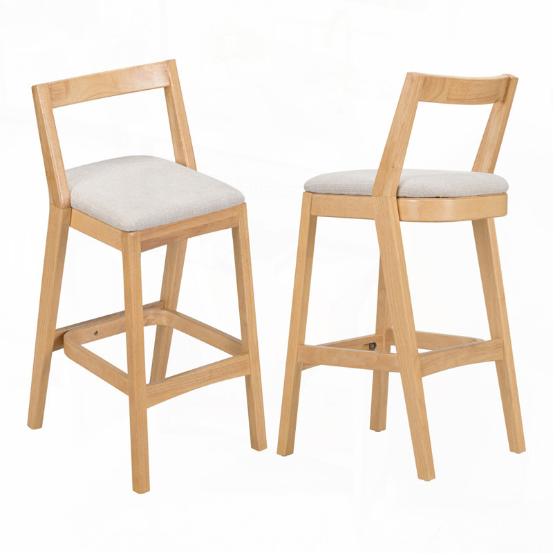 Rubberwood Barstool, Natural