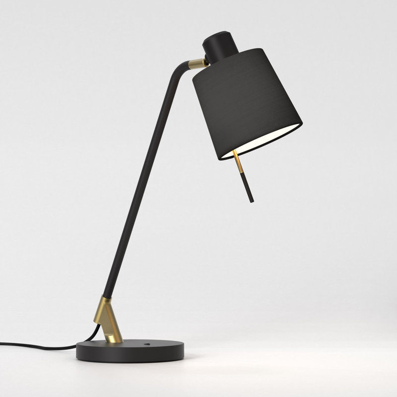 Edward Desk Lamp, Black, Polycotton