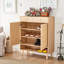 Multi-Functional Shoe Storage Cabinet with Rattan Doors and Drawers-1145447444