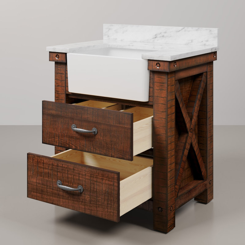 Paisley Single Vanity, No, Rustic Sienna