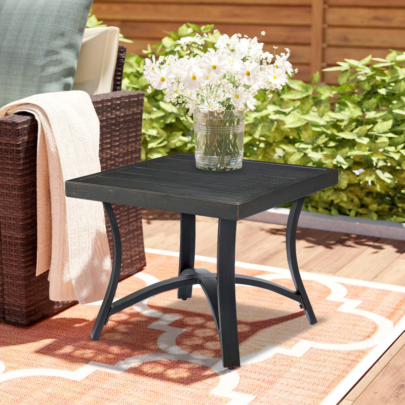Table d'appoint d'extérieur carrée L 24 po x l 24 po Bonts