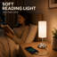 Lampe de table à bouton, lampe de chevet à intensité variable à 3 voies avec USB-A, USB-C et prise de courant CA, abat-jour en tissu, ampoule incluse, blanc, paquet de 1-1320919009-1320919008
