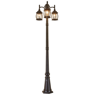Lampadaire d'extérieur 3 lumières Dusk To Dawn