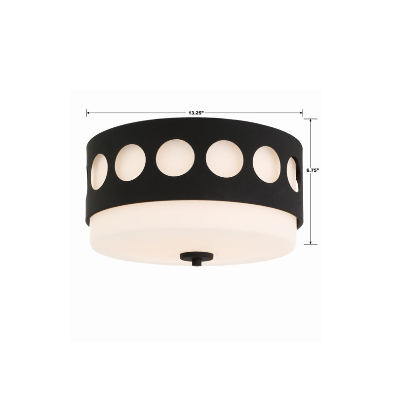 Plafonnier forgé noir 2 lumières, Forgé noir