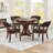 Arlex Vegan Leather Dining Chairs with Casters and Arms-450913705
