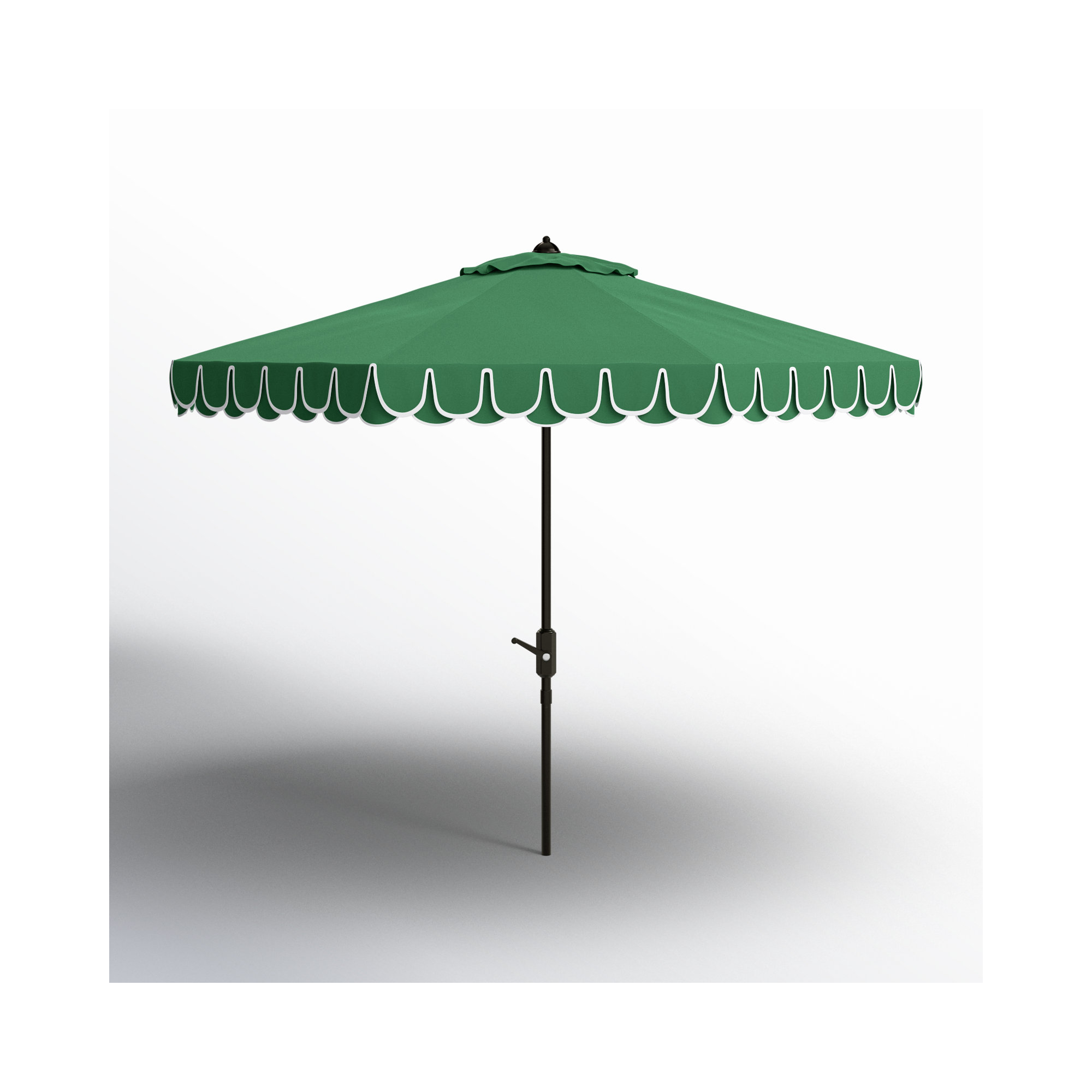 Iago Outdoor Umbrella, Hunter Green, Brown
