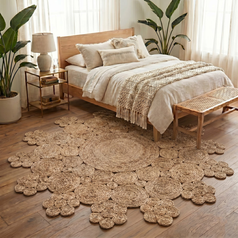 Aiesha Hand Braided Indoor Rug, Round 7'6"