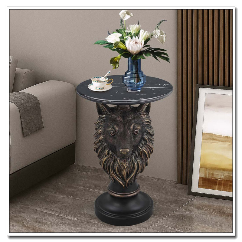 Tables d'appoint de table d'appoint, Loup brun antique