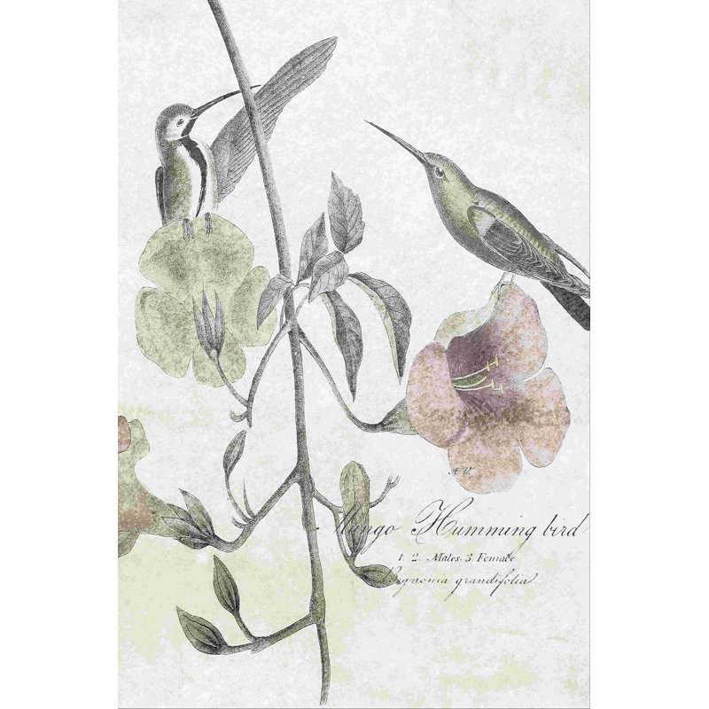 Doux colibris II, H 18 po x l 12 po