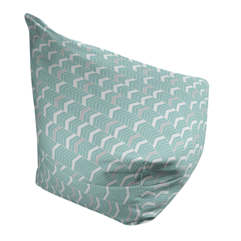 Fauteuil à billes standard &, H 38 po x L 42 po x P 29 po, Bleu sarcelle/Gris, Pas de bourre