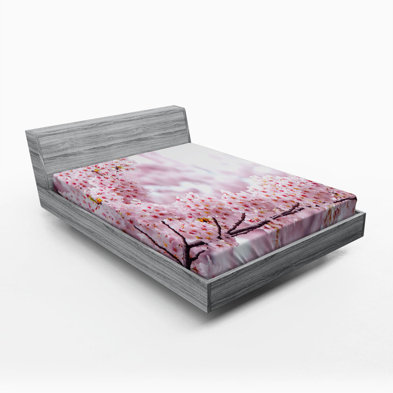 Microfiber Floral Fitted Sheet, Queen Fitted Sheet