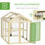 Poulailler en bois, poulailler spacieux pour 1 à 3 poulets, ferme extérieure, combinable avec perchoirs et portes, peinture de revêtement