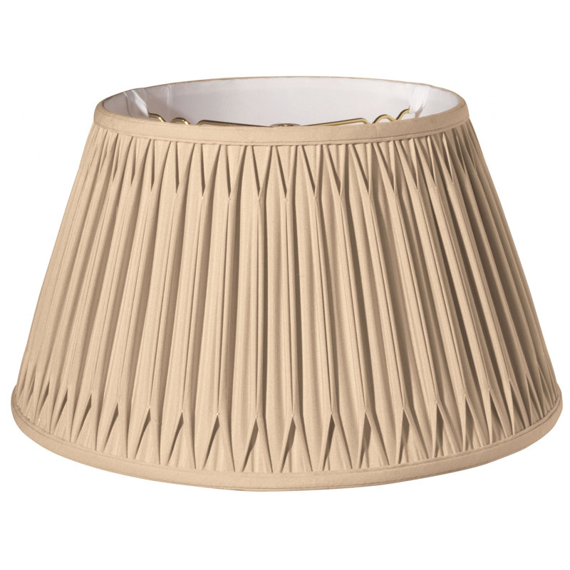 Abat-jour shantung en forme de cloche 16 po, Or, H 10 po x l 18 po x P 18 po