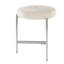 Tabouret de coiffeuse Laquisha en chrome et velours