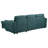 Kenna Teal Blue Sleeper Sofa Sectional With Storage