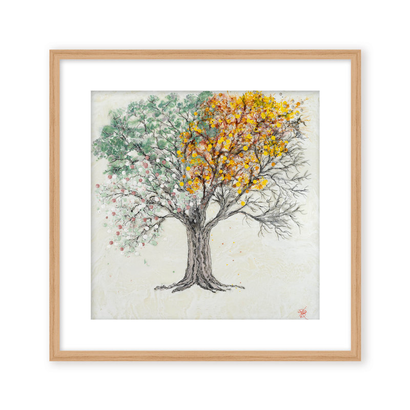 Art mural sur toile "Changer les saisons" par Karen Biery, H 30 po x l 30 po, Framed Print, Brown
