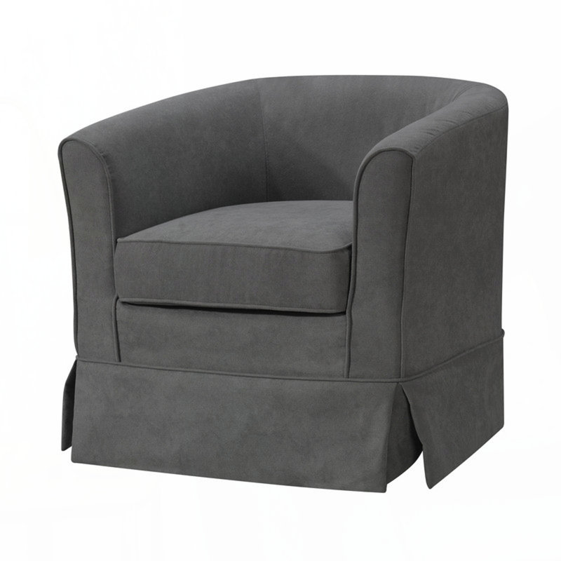 Fauteuil demi-tonneau pivotant de 28 po Tucker, Gris