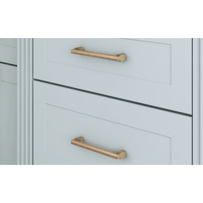 Reeves 12" Center To Center Bar Pull, Warm Brass, 12"