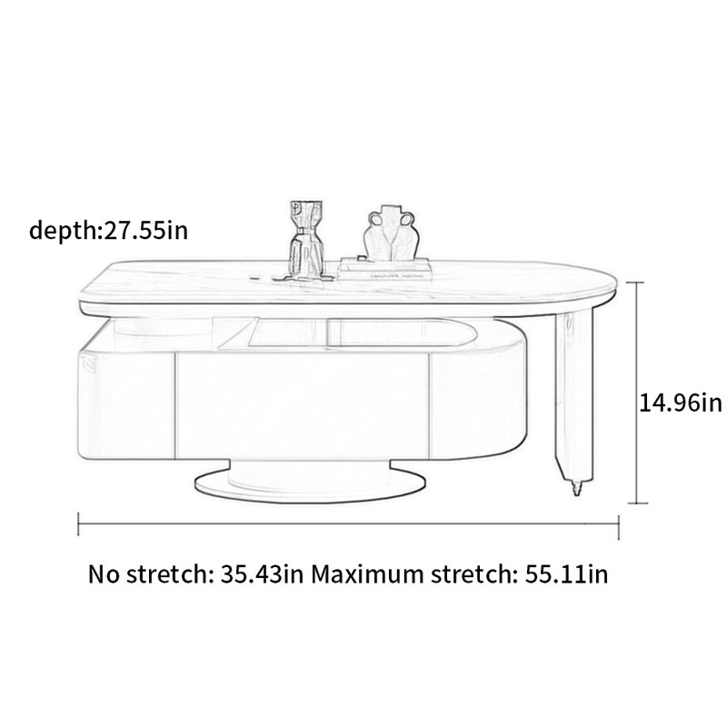 Italian minimalist rotating end table