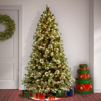 Winter Wonder Lane 7' Cheyenne Pre-Lit LED Artificial Christmas Tree with  Dual 9-Function Micro Lights