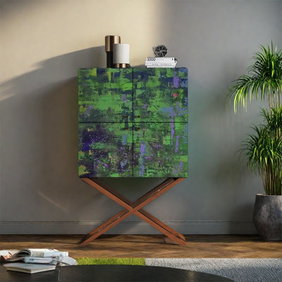 Armoire de rangement à quatre portes avec plateau en pin