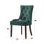 De 2 chaises en velours - Revêtement, dossier chic, côté en bois (deux) Détails du dossier élégant en tissu confortable, matériaux