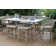 7 Pc. Antique Wash Eucalyptus Counter Height Set With Rope Stools And Captian's Chairs