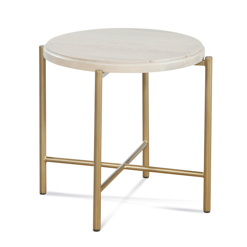 Tobin Round End Table, Pumice