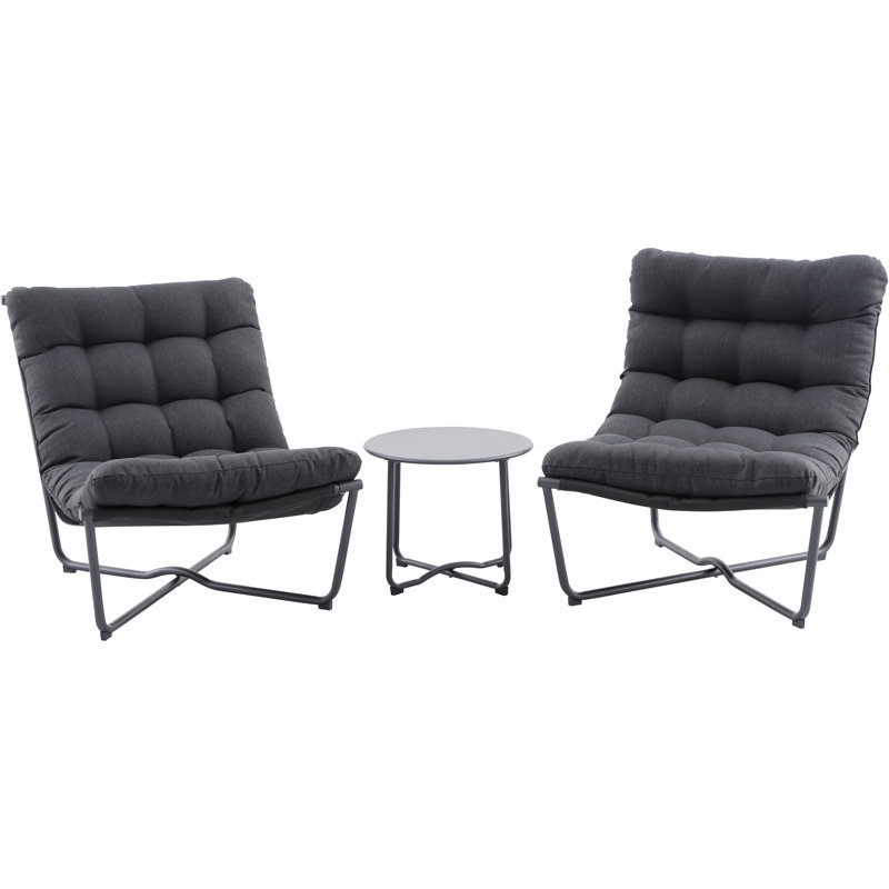 Clermont Anthracite Outdoor Lounging Set, Anthracite Grey