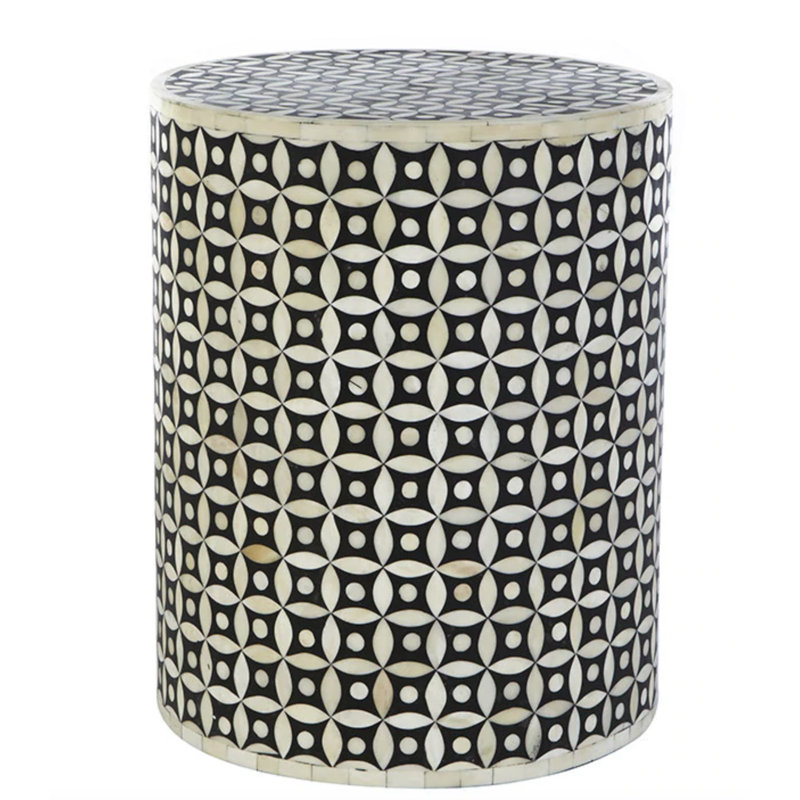 Solid + Manufactured Wood Accent Stool