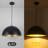 15.75" Adjustable Black Dome Pendant Light-1730210300-1763569497-1730210302