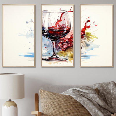 Raisin élégant vin de Bourgogne I - art mural vin