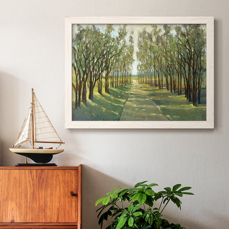 "Forest Path", peinture sur toile encadrée, H 18 po x l 26 po x P 1,5 po, Blanc