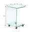Table d'appoint et table de bout en C en verre transparent et petite table de bout en verre trempé