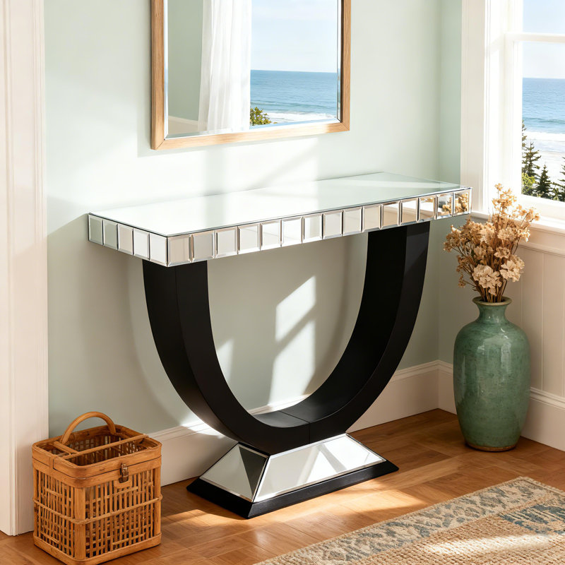 Petka 47.24" Mirrored Glass Console Table
