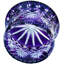 Améthyste mauve / vase en cristal transparent