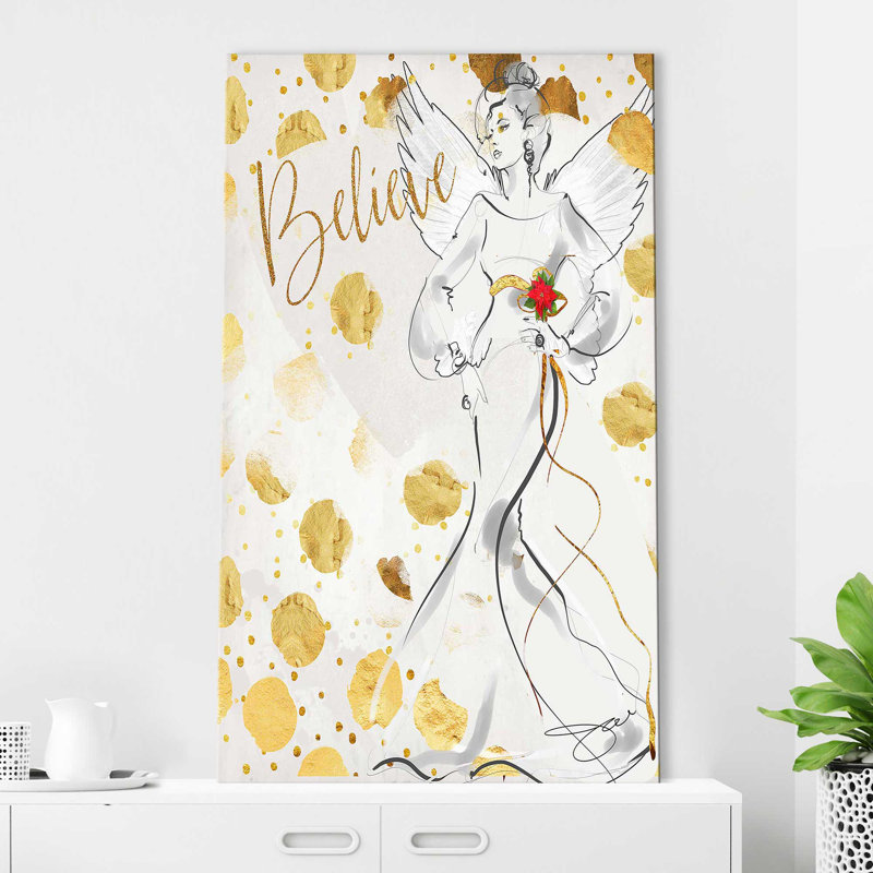 «Angel, Believe (Vertical)» par Jodi - impression, Toile tendue, H 60 po x l 36 po x P 1,5 po