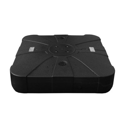 260LBS Heavy Duty Cantilever Umbrella Base with Wheels, Water & Sand Filled Weighted Stand for Offset Patio Umbrellas, Durable Resin Square Design (Black)