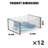 12 Pack Gray Clear Plastic Storage Boxes Stackable Shoe Organizers with Durable Lids-1582265583