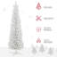 Arbre de Noël artificiel enneigé 6 pi, arbre de Noël mince avec branches réalistes et base en plastique-179320772-179320775