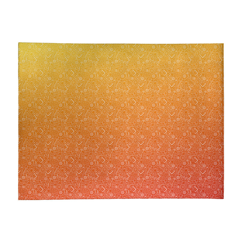 Tapis de zone jaune/orange dégradé, Rectangle 8 pi x 10 pi