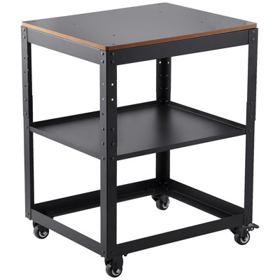 Planer Stand, 100 Lbs / 45 Kg Heavy Loads, Three-Gear Height Adjustable Thickness Planer Table,With 4 Stable Casters & Storage Space, For Most Planers, Saws, Bench-Top Machines, Power Tools