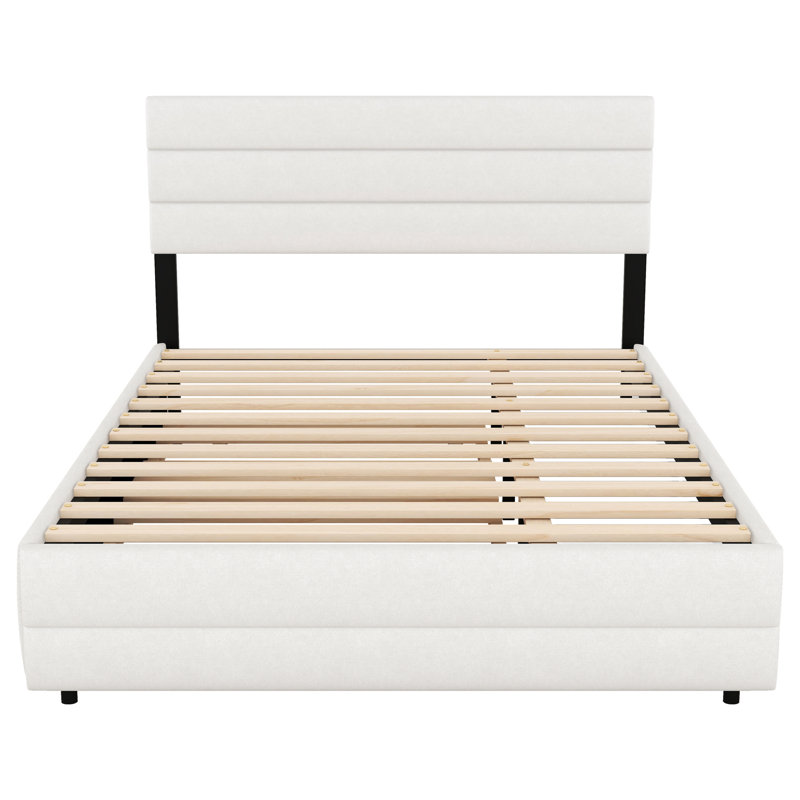 Alliette Upholstered Storage Bed, White