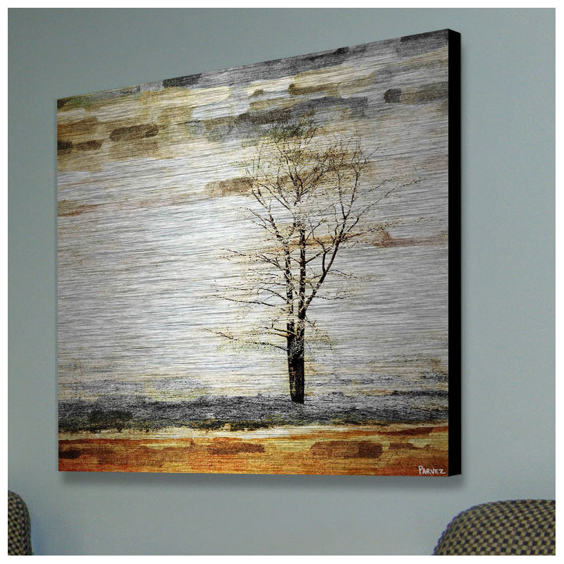 «Lone Tree» par Parvez Taj - reproduction sur métal, H 24 po x l 24 po x p 1,5 po