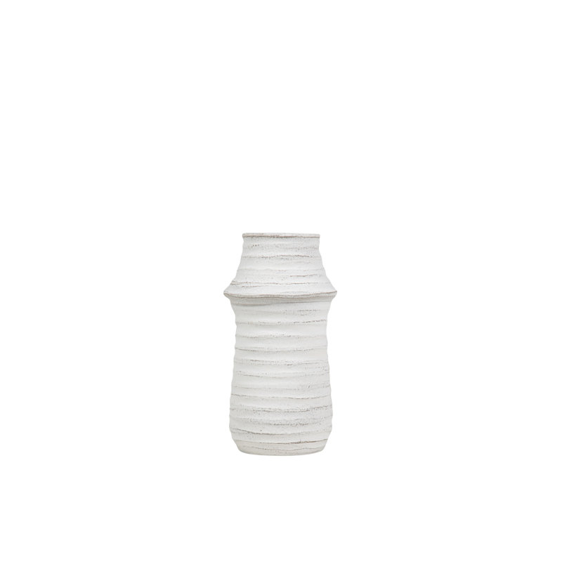 WHITE CERAMIC VASE, 30cm